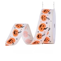 25mm Halloween pumpkin print grosgrain ribbon 10 yards for gift wrapping and DIY decor - Pumpkin Face Print (25mm)
