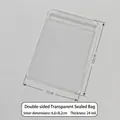 Thick 24-wire 7x10cm double-sided transparent PVC zip-lock jewelry storage bag - 24 Mil / 7x10cm / Clear