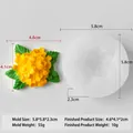 DIY flower silicone mold for fondant and chocolate with yellow floral resin crafts - Yellow Flower Style (H-0699)