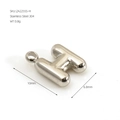 Polished 304 stainless steel letter H alphabet pendant for DIY jewelry making - Letter H / Steel