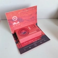 Creative 3D pop-up orange sunset music player greeting card with record player detail - Plain Style / Crimson Sunset Gramophone Card