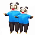 Inflatable panda costume set for adults and kids, ideal for funny party performances - Panda Blue / One Size