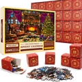 Calendrier de l'Avent puzzle de Noël avec 24 boîtes et un ensemble de 1008 pièces - Style sd49 (70x50cm)