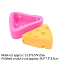 Kaasvormige siliconen mal voor DIY kaarsen en ambachten, 11,6x9,5x4,2 cm - Groot Rechte Hoek Stijl (15-493) / Roze