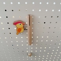 Woodpecker pull-string toy made of wood with spring for busy board sensory activities - Woodpecker Doorbell Toy