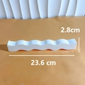 Creative white wavy gypsum jewelry display stand, 23.6 cm long decorative ring holder - White Plaster Wave Display Strip