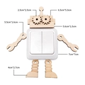 Robot shaped wooden busy board DIY accessory for light switch decor and toddler fine motor play - Robot Switch Board