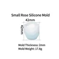 Piccolo stampo in silicone a rosa 42x42mm per candele DIY saponi e ghiaccio whisky - Stampo piccolo fiore di rosa