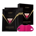 LYW Rose Collagen V-line lifting mask set with pink ear-hook straps for face firming - LYW Rose Collagen Style