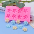 Pink 8-hole flower silicone mold for DIY cake fondant chocolate and resin crafts - 8-Cavity Flower Shape (614) / Pink