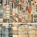 Melody Bloom vintage 6x6 inch paper pad with 24 sheets of floral music patterns - R2451a 24 Sheets
