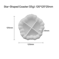 Stampo in silicone a forma di stella da 120mm per sottobicchieri fai-da-te in resina - Pentagono