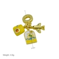 Detail of travel charm with camera airplane and suitcase pendants 31mm 4.9g - Camera Airplane Palm Tree Suitcase