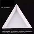 White triangle nail art sorting tray for rhinestones and beads size 72x62mm - Triangle Tray (72*62mm)