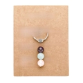 Handmade beaded keychain with Amethyst, Amazonite and Rose Quartz on card - Sleep Well (3620)