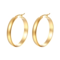 Orecchini a cerchio tondi minimalisti in acciaio inossidabile dorato per donna - Sfera 5MM (MS-063) / Oro