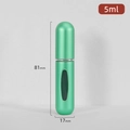 Atomizzatore profumo verde da 5ml, altezza 81mm e diametro 17mm per il viaggio - Verde Erba Opaco