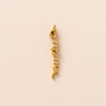 Vertical wave-shaped gold-plated stainless steel pendant featuring small beads design - Wavy MOM Pendant Only (Without Chain)