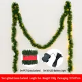 5m green Christmas tinsel garland with 50 LED battery operated fairy lights set - 5m Green Garland with Lights/190g