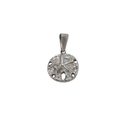Silver starfish sand dollar pendant in stainless steel with detailed natural textures - Starfish / Steel