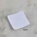 Miniature white square dollhouse plate with 5cm size markings for DIY food play - 5cm Square Plate