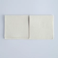 Elegant ivory velvet envelope jewelry pouch with premium stitched edges for necklaces - 6*6cm / Off White