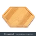 Hexagonal bamboo coaster for mosaic DIY crafts with natural wood texture 10.5cm - The Large Hexagon Has Sides 10.5cm Apart.