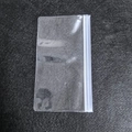 Transparent EVA airtight storage bag for jewelry with white zipper seal on black felt - 16.5*9cm Fully Transparent
