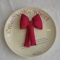 Red stuffed Christmas tree bow with long ribbons for DIY hair accessories or holiday decor - 12x8.5cm / Burgundy