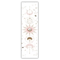 Vertical wall hanging scroll featuring moon phases and celestial sun art in gold and pink - Style 2 / 40x150cm