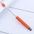Sleek bright orange touchscreen stylus with silver metal barrel and black capacitive tip - Orange