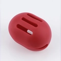 Mini red silicone makeup sponge holder case with ventilation slots for sponge drying - Storage Box Horizontal Hole / Red