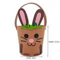 Cesta de conejo de Pascua de fieltro marrón para regalos, altura 12,5 cm y ancho 10 cm - Estilo B Cesta de Conejo Marrón