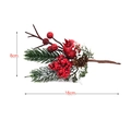 Weihnachtszweig mit roten Beeren, Granatapfel und echten Zapfen, 18 cm Gesamtlänge - Tannenzapfen-Stil