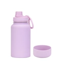 650ml lavender purple stainless steel insulated sports bottle with silicone boot - 650ml / Lavender - Sport