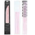 Pink glitter hair tinsel kit with 12 smart clips and 16 strands of 60cm shiny tinsel - 6 Pieces Set / Fluorescent Pink (6-Piece Set)