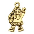 Antique gold finish Viking Santa pendant charm for DIY necklaces and bracelets - 1pc Santa 12x23mm