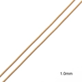 Detailansicht der 1,0mm 18K vergoldeten Venezianerkette für die Schmuckherstellung - Box-Kette 1.0mm (1m/Streifen)