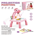 Pink deer projection drawing board set with accessories and colorful packaging - Pink Giraffe Projector Table