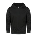 Sweat à capuche noir ample pour homme en coton tricoté de qualité supérieure et confortable - S / Noir