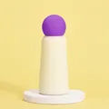 Gourde minimaliste en acier inoxydable ivoire 350ml avec bouchon sphérique violet - 350ml / Violet Foncé