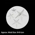 Stampo in silicone a forma di stella per fondente DIY con tre stelle di varie dimensioni - 4 Stelle / Grigio