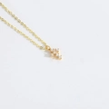 Collana minimalista in oro con ciondolo a stella a croce e pietre di zircone scintillanti - Croce in Zircone Bianco (Piccola)