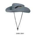 Dark gray quick-dry outdoor sun hat with wide brim and mesh vents for hiking - Breathable 8.5cm Regular Brim / Dark Gray