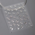 Silberne 3D-Feuerwerk-Nagelaufkleber mit Metalleffekt, Bogen Modell M-195 - M195 Silberprägung (Silbernes Feuerwerk)