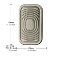 Ασημί EDC Slider παιχνίδι τριών στρωμάτων με ομόκεντρα κυματιστά σχέδια από μέταλλο - Γκρίζο του όπλου