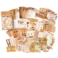 100-piece vintage scrapbooking paper pack in nostalgic sepia and beige tones - Age Note