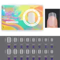 Frosted short almond soft gel nail tips size chart with 420 pieces in 15 sizes - 420pcs Frosted Traceless 15 Sizes Nail Tips-01