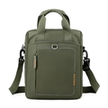 Borsa da uomo in nylon verde militare con manici e tracolla regolabile - Verde Militare