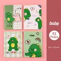 Set de 4 mini libretas de dinosaurios, tamaño 85x120mm con 32 páginas por cada cuaderno - Bebé Dinosaurio